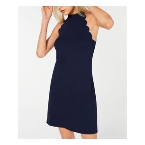 BCX DRESS Womens Shift Mini Dress Navy Sleeveless Party Juniors XS